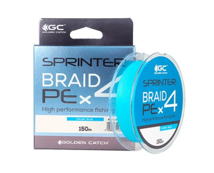 Шнур GC Sprinter PE X4 150m BLUE+2m FC #0.8