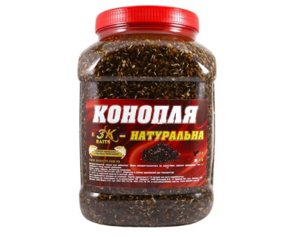 Наживка 3К Baits MIX Конопля Натуральна відро/банка 3л