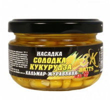 Насадка кукурудза 3К Baits "Солодка кукурудза PREMIUM" Кальмар-журавлина скло 100мл