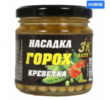Насадка горох 3К Baits "PREMIUM"  Креветка скло 200мл