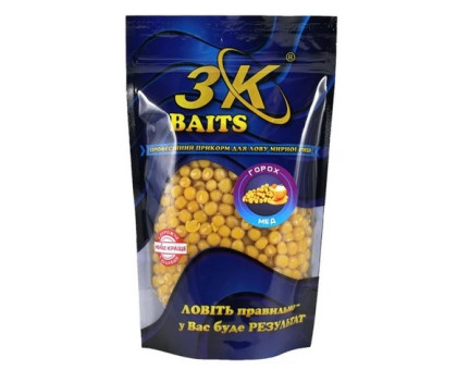 Наживка 3К Baits MIX Горох (мед) 400г.