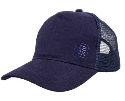 Кепка ZEOX Trucker Minimal синя з сіткою
