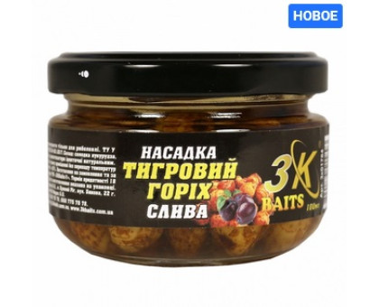 Насадка Тигровий горіх 3К Baits "PREMIUM"  Слива скло 100мл