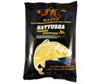 Прикормка 3К Baits KATYUSHA PORUMB DULCE (солодка кукурудза) 1000г