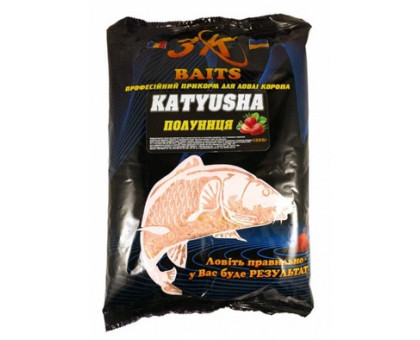 Прикормка 3К Baits KATYUSHA CAPSUNA (полуниця) 1000г