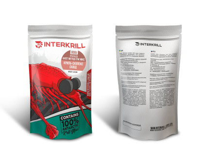 АКЦІЯ!!!!Прикормка INTERKRILL Premium Криль- Скопекс- Сквід 0.8 кг
