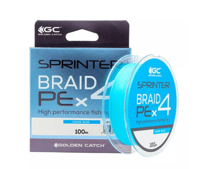 Шнур GC Sprinter PE X4 100m BLUE #1.0 (тест 7,8кг)