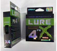 Шнур AIFEIMA X4 PE LURE Green (0.25мм) 100м