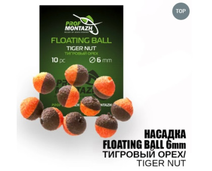 Насадка Профмонтаж ЕВА шарики 10 шт. Тигровий горіх 6мм  18060
