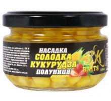 Насадка кукурудза 3К Baits "Солодка кукурудза PREMIUM" Полуниця скло 100мл