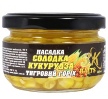 Насадка кукурудза 3К Baits "Солодка кукурудза PREMIUM" Тигровий горіх скло 100мл