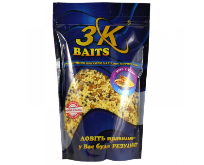 Наживка 3К Baits MIX Зерновий Пшоно (Спеції) 500г.