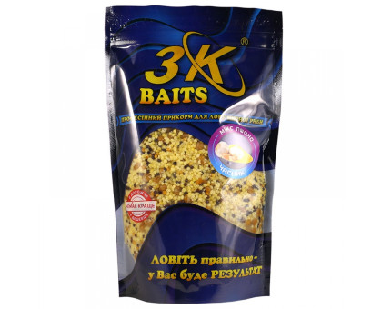 Наживка 3К Baits MIX Зерновий Пшоно (Часник) 500г.