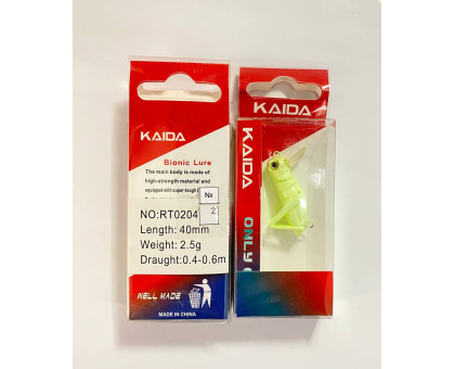 Воблер KAIDA Цвіркун RT 0204 40мм 2,5г (0,4-0,6м) №2