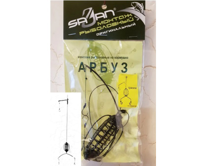 Снасть "SAZAN" Арбуз/Груша 25гр.3кр. (10шт/уп)