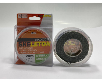 Лідкор BF "Skeleton Weedy Green" 20m 60LB олив'яним осердям