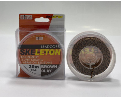 Лідкор BF "Skeleton Brown Clay" 20m 60LB олив'яним осердям