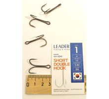 Гачок Leader (OPTIMIST) DOUBLE SHORT №1 (4шт\уп)