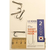 Гачок Leader (OPTIMIST) DOUBLE SHORT №2 (4шт\уп)