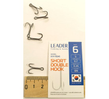 Гачок Leader (OPTIMIST) DOUBLE SHORT №6 (5шт\уп)