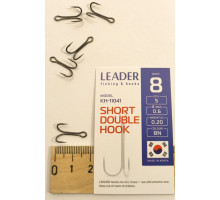 Гачок Leader (OPTIMIST) DOUBLE SHORT №8 (5шт\уп)