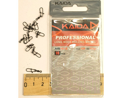 Застібка "KAIDA PRO" 1012 №10 + вертлюг (10шт/уп) 12кг