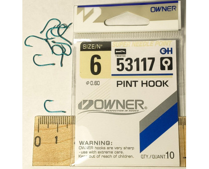 Гачок OWNER 53117 Blue (B) PINT HOOK №6