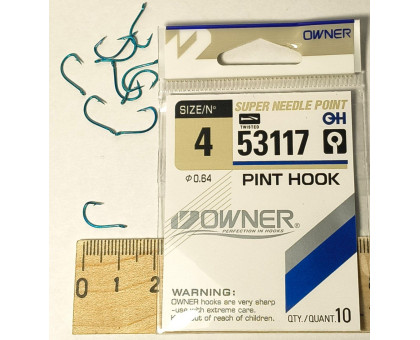 Гачок OWNER 53117 Blue (B) PINT HOOK №4
