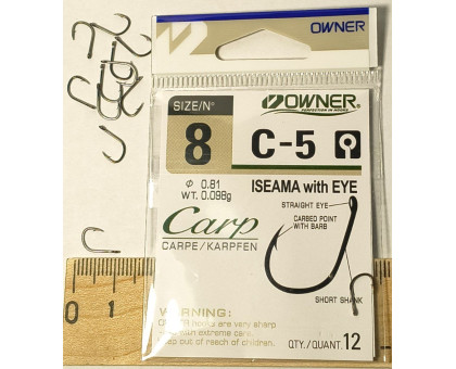 Гачок OWNER ISEAMA C-5 / 53265 CARP №8