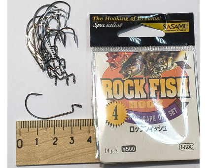 Гачок B SASAME ROCK FISH ОФСЕТНИЙ №4 (14гачків/пачка)