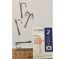 Гачок подвійний Leader LONG DOUBLE №2 (4шт\уп)