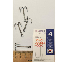 Гачок подвійний Leader LONG DOUBLE №4 (4шт\уп)