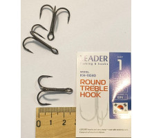 Гачок потрійний Leader ROUND TREBLE №1 (3шт\уп)