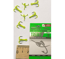 Гачок потрійний Профмонтаж PM36 Light-green UV №8 (7шт/пачка) UV36H053