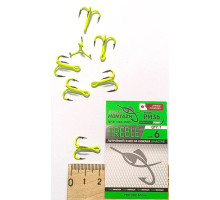 Гачок потрійний Профмонтаж PM36 Light-green UV №6 (7шт/пачка) UV36H052