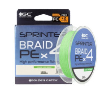 Шнур GC Sprinter PE X4 150m GREEN+2m FC #1.5