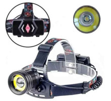 Фонарик на лоб XQ-172-T6+COB, 2x18650, zoom, ЗУ microUSB, Box