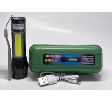 Фонарик POLICE 511-XPE+COB Li-ion аккум, zoom, ЗУ micro USB