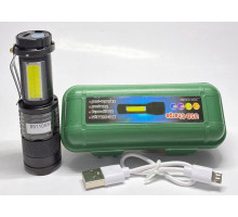 Фонарик POLICE 525/8468-XPE+COB. Li-ion аккум, zoom,ЗУ micro USB