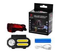 Фонарик на лоб NF 611-1LM,1х18650, Зу micro USB