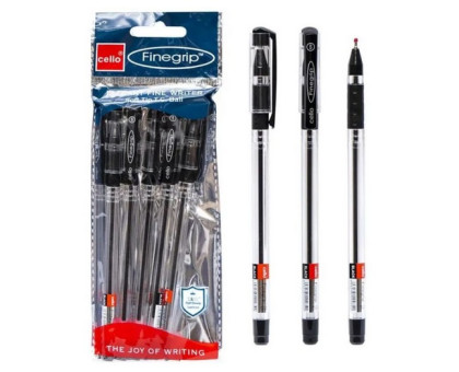 Ручка кулькова CELLO FINEGRIP чорна (Риболовля опт) 5шт/уп