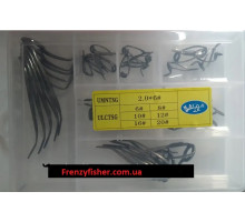 Набір кiлець посилених BLACK NIckel (ULCTSG)  2 нiжки (#6 #8 #10 #12 #16 #20)